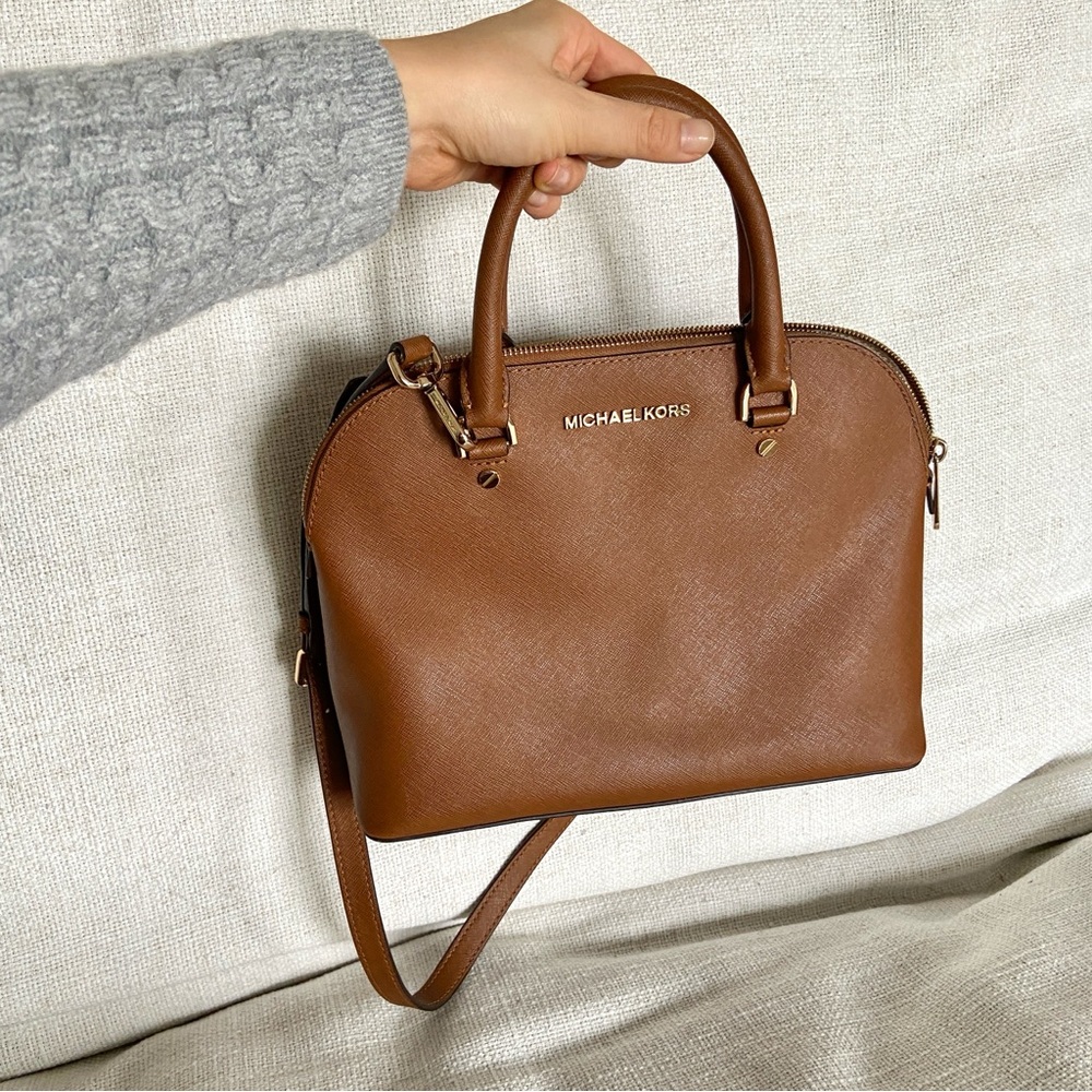 Brown Michael Kors leather bag